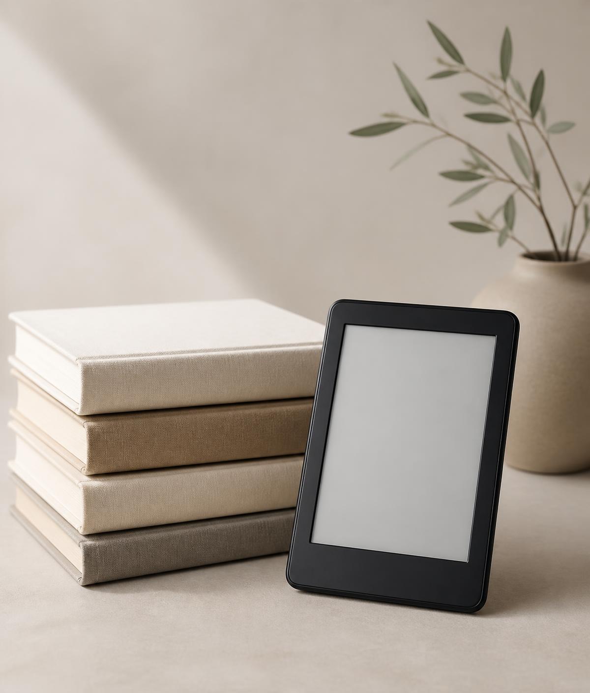 Livres et liseuse numérique